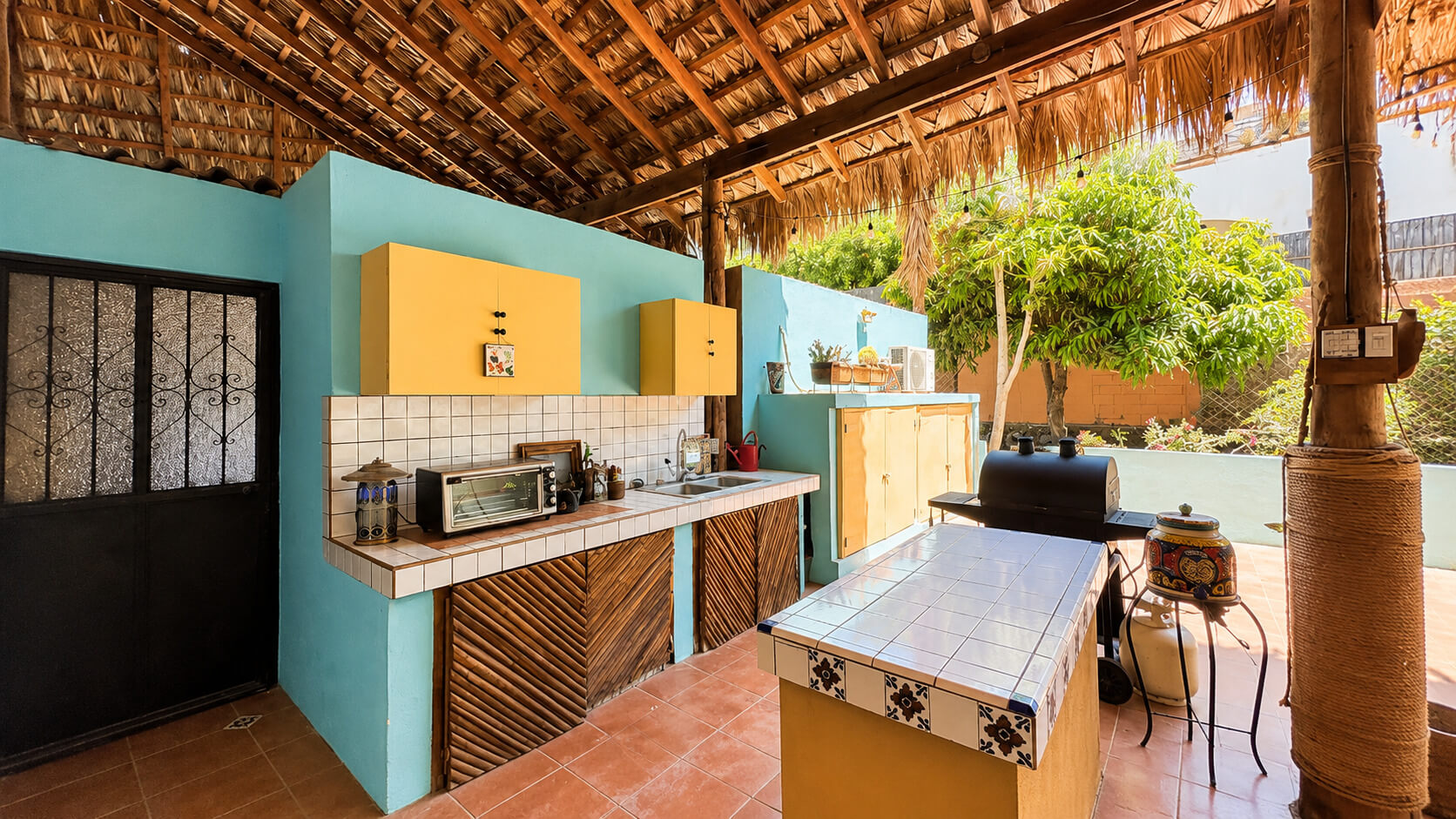 Exterior kitchen Casa del Pueblo Loreto Mexico